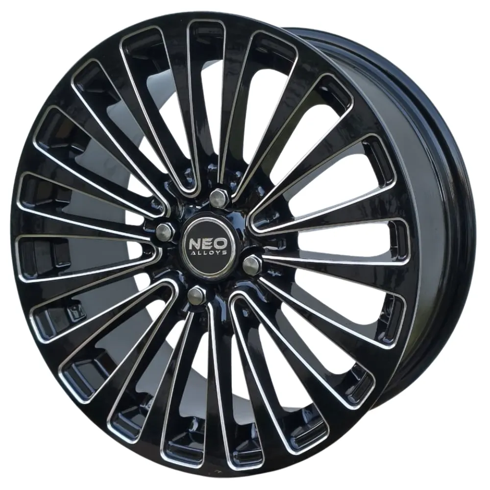 17x7 OSCAR 4x100 Black Milled