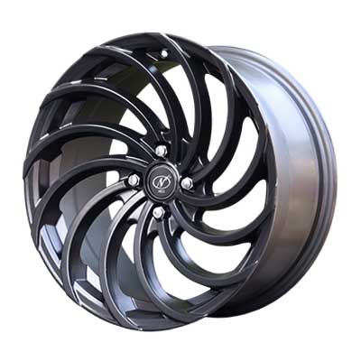 16x7 SNAKE 4x100 Full Satin Black