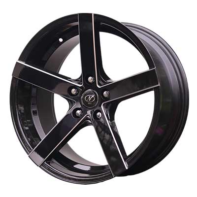 18x8.5 Techno 5x114.3 Black Milled (Box Type)